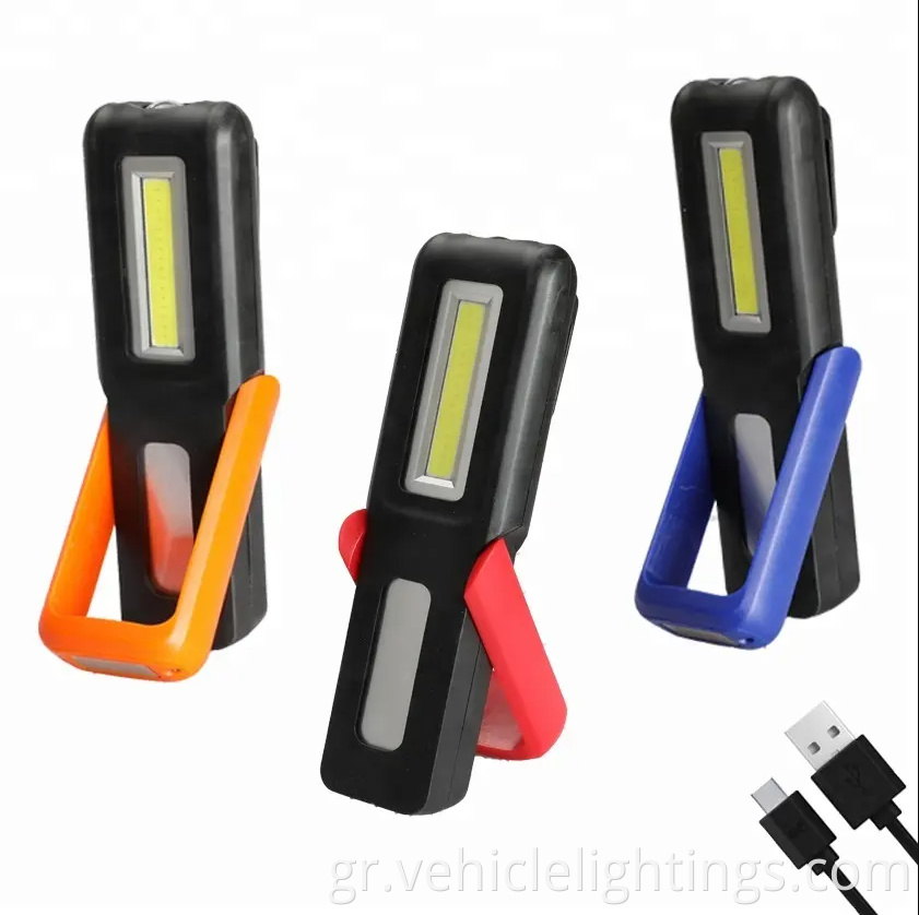 Hot Sell Plastic 3W COB LED 160 Lumens Επαναφορτιζόμενα χέρια Δωρεάν Φως